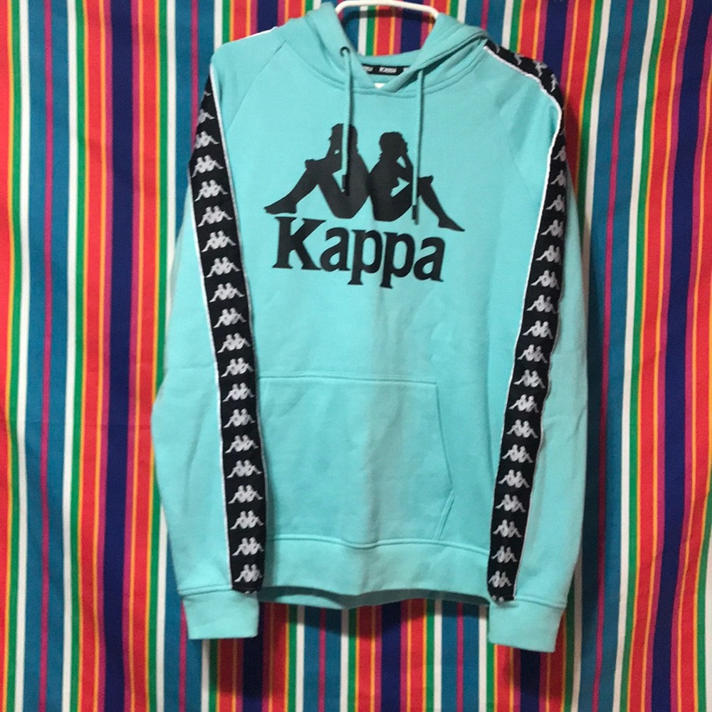 NWT sky blue kappa pullover hoodie